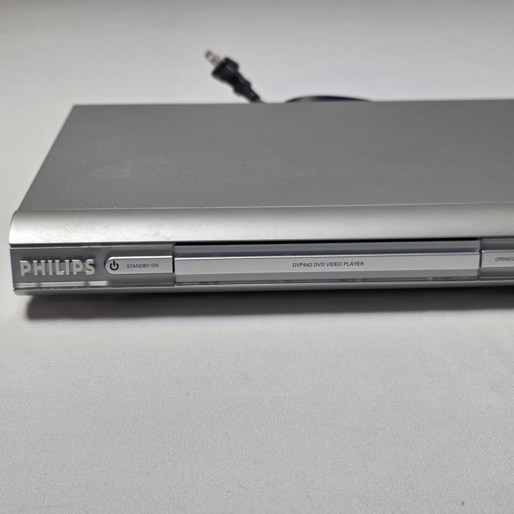Philips DVD Player Silver DVP642/37 Progressive Scan DivX Video Tested Works